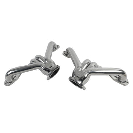 SANDERSON CC158BP-SEC Sanderon SBC Block Hugger Headers - Blueprint Silver Ceramic Finish - Part CC158BP-SEC