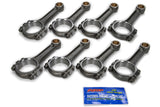 SCAT ENTERPRISES 2-ICR6000A SBC 4340 Forged I-Beam Rods 6.000 Press Fit