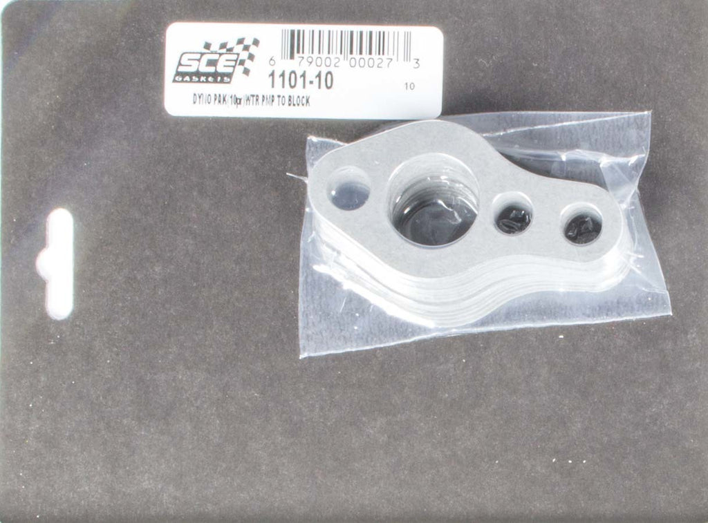 SCE GASKETS 1101-10 SBC Water Pump Gaskets Dyno-Pak (10pr)