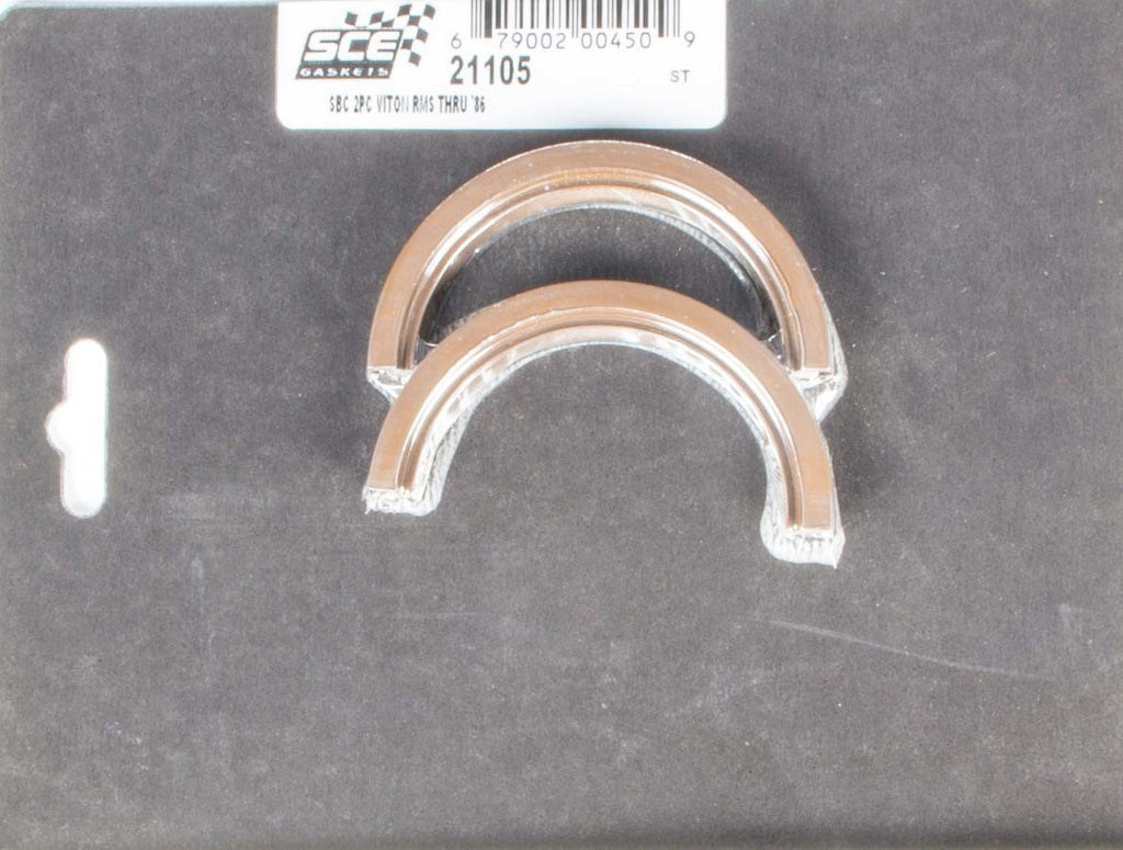 SCE GASKETS 21105 SBC Rear Main Seal - 2-Piece Viton