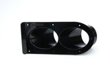 SCHOENFELD 350TSB-45-2 Pipe Shield Black Dual Outlet 3-1/2in 45 Degree