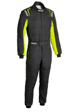 Load image into Gallery viewer, SPARCO 001154B66NRGF SPARCO Conquest 3.0 1-Piece Racing Suit Size 66, SFI 3.2A/5 Certified, Black and Yellow Nomex Fire-Resistant Suit