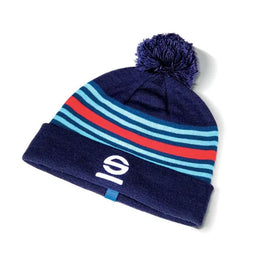 SPARCO 017022BM SPARCO Youth Beanie Hat with Embroidered Logo in Blue and Red
