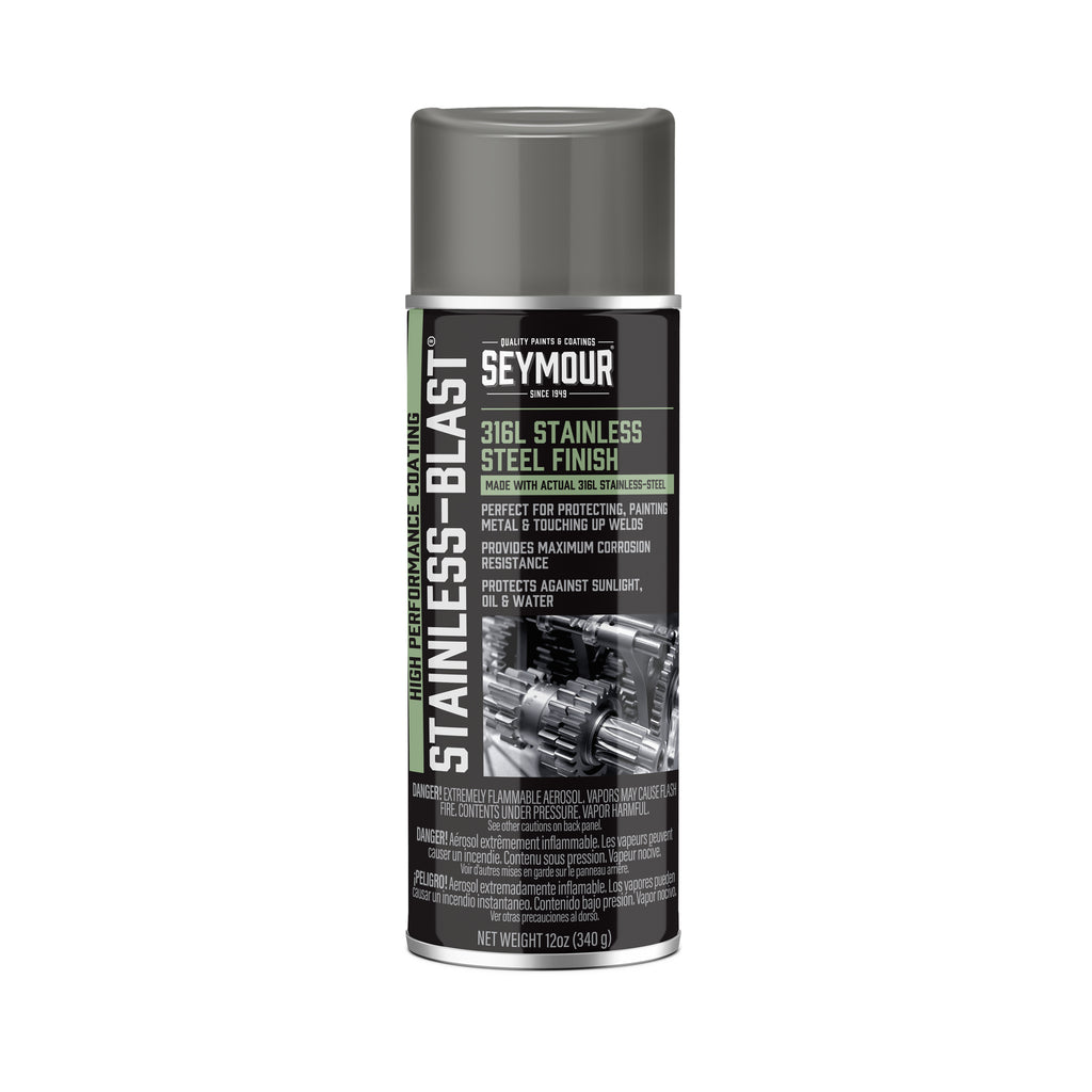 SEYMOUR PAINT 16-54 SEYMOUR PAINT Stainless Blast Paint Spray Can 13oz – Acrylic Lacquer for Stainless Steel Finishes