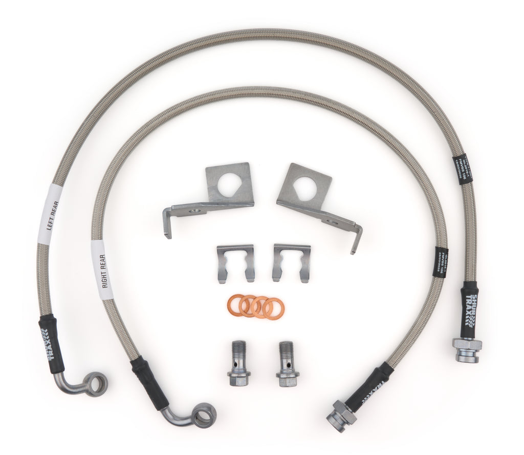 SHURTRAX SHU50601 SHURTRAX SHU50601 Rear Stainless Steel Brake Hose Kit for Jeep Wrangler JK 2007–2018