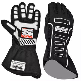 SIMPSON SAFETY 21300SK-O Competitor Glove Small Black Outer Seam