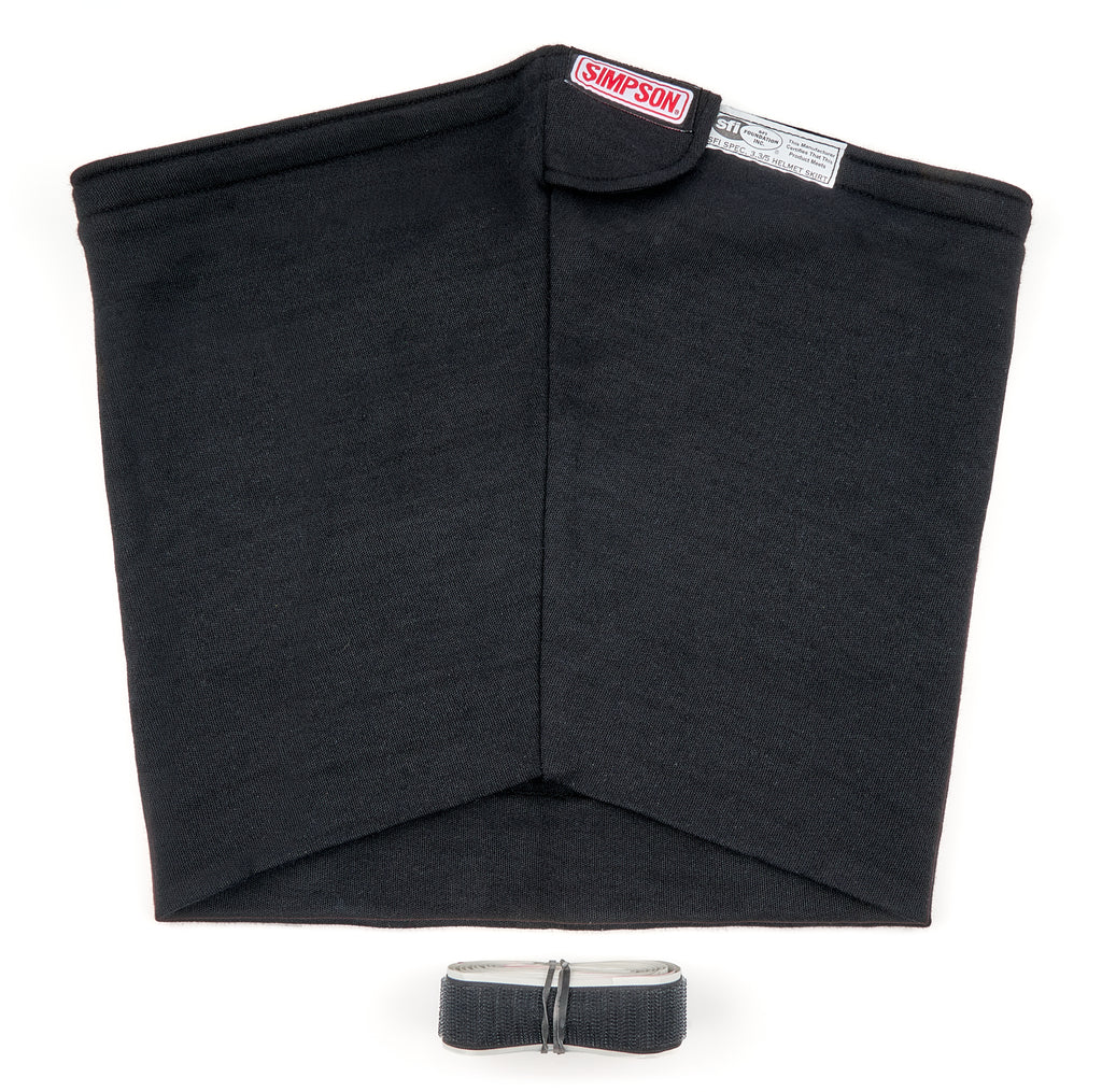 SIMPSON SAFETY 23014BK SIMPSON SAFETY Nomex Helmet Skirt Black Large SFI 3.3/5
