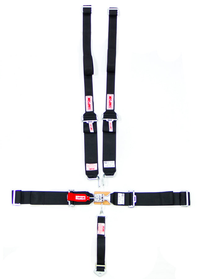SIMPSON SAFETY 29064BKH Harness Set 5pt HANS L/L W/A P/D Black