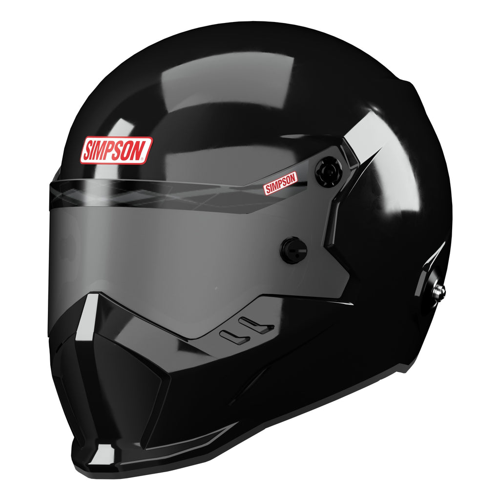 SIMPSON SAFETY 9290052 SIMPSON SAFETY KingSnake Full Face Helmet 9290052, 2X-Large, Black – Snell SA2025 Certified, Head and Neck Restraint Ready