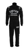 SIMPSON SAFETY CK02121 Suit Checkers Small Black SFI 3.2A/5