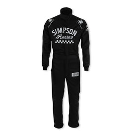 SIMPSON SAFETY CK02221 Suit Checkers Medium Black SFI 3.2A/5