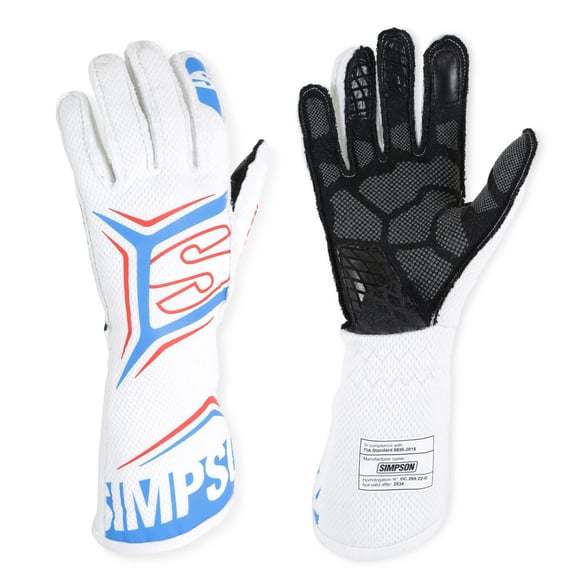 SIMPSON SAFETY MGLW Glove Magnata Large White / Blue SFI 3.5/5