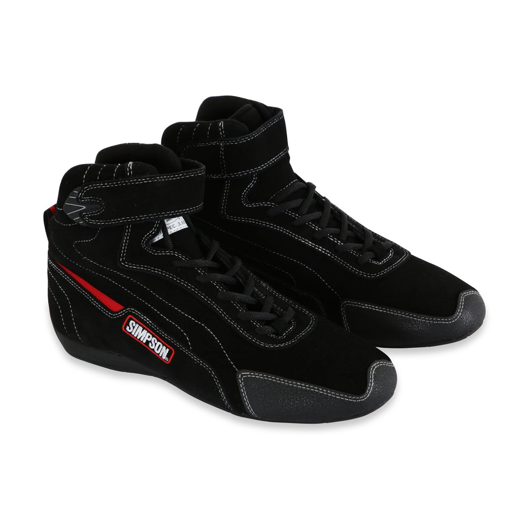 SIMPSON SAFETY TU115BK SIMPSON SAFETY Turbine High-Top Driving Shoe Size 11.5 – Black Suede and Nomex Inner