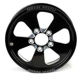 SANDER ENGINEERING 74015032247-5-BM Sander Engineering 740 Series 15 x 3.5-inch Aluminum Wheel with Machined Center and Black Anodized Lip