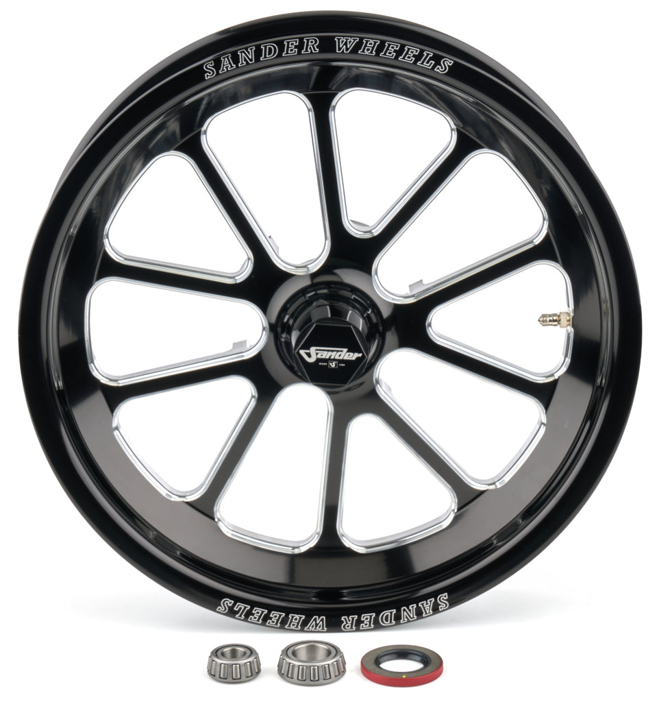 SANDER ENGINEERING 74015035A-10-BM Sander Engineering 740 Series 15x3.5 Inch Aluminum Wheel with Anglia Spindle Mount