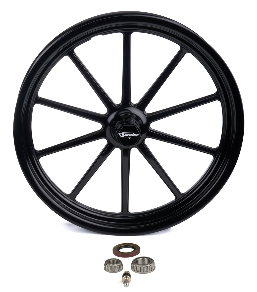 SANDER ENGINEERING 74017022A-10-B SANDER ENGINEERING 740 Series 17x2.2 Inch Aluminum Spindle Mount Wheel, Black Anodized