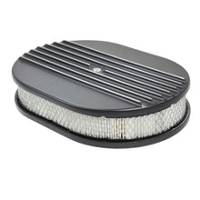 Load image into Gallery viewer, SPECIALTY PRODUCTS COMPANY 6490BK Air Cleaner Kit  12in X 2in Oval Half Finned Top