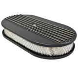 SPECIALTY PRODUCTS COMPANY 6491BK Air Cleaner Kit  15in X 2in Oval Half Finned Top