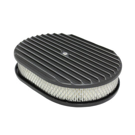 SPECIALTY PRODUCTS COMPANY 6498BK Air Cleaner Kit  12in X 2in Oval Full Finned Top