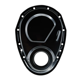 SPECIALTY PRODUCTS COMPANY 7120BK Timing Chain Cover SBC OEM Style Black Steel