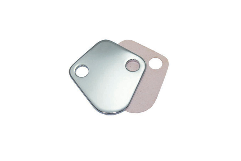 SPECIALTY PRODUCTS COMPANY 7604 Specialty Products Company BBC Fuel Pump Block Off Plate with Gasket in Chrome – Part Number 7604