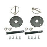 SPECIALTY PRODUCTS COMPANY 7716BK Hood Pin Kit Flip-Over Clips 1/2in Dia. Black