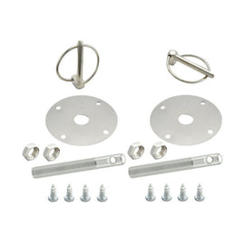 SPECIALTY PRODUCTS COMPANY 7716 Hood Pin Kit Flip-Over Clips 1/2in Dia. Silver