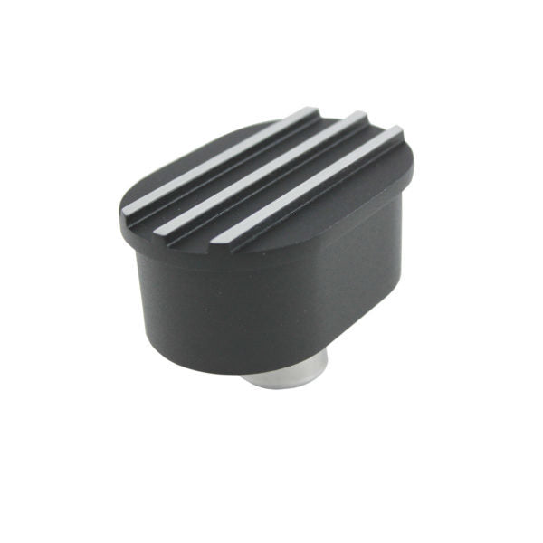 SPECIALTY PRODUCTS COMPANY 8486BK Breather Cap  Push-In Ov al Finned Black Alum