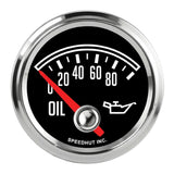 SPEEDHUT GAUGES L2-OP6-CJ Speedhut Gauges L2-OP6-CJ Classic Oil Pressure Gauge, 0-100 psi, Electric Analog for Jeep CJ
