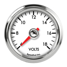 Load image into Gallery viewer, SPEEDHUT GAUGES L2-V1-LEG SPEEDHUT GAUGES L2-V1-LEG Legacy Analog Voltmeter, 6-18 Volt, White Face