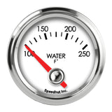 SPEEDHUT GAUGES L2-WT3-LEG Speedhut Gauges Legacy Electric Water Temperature Gauge, 100-250°F, White Face, Part L2-WT3-LEG
