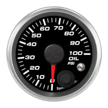 Load image into Gallery viewer, SPEEDHUT GAUGES R2-OP3-REV Speedhut Gauges R2-OP3-REV Revolution Oil Pressure Gauge, 0-100 PSI, Electric Analog, Black Face