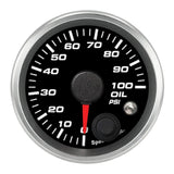 SPEEDHUT GAUGES R2-OP3-REV Speedhut Gauges R2-OP3-REV Revolution Oil Pressure Gauge, 0-100 PSI, Electric Analog, Black Face