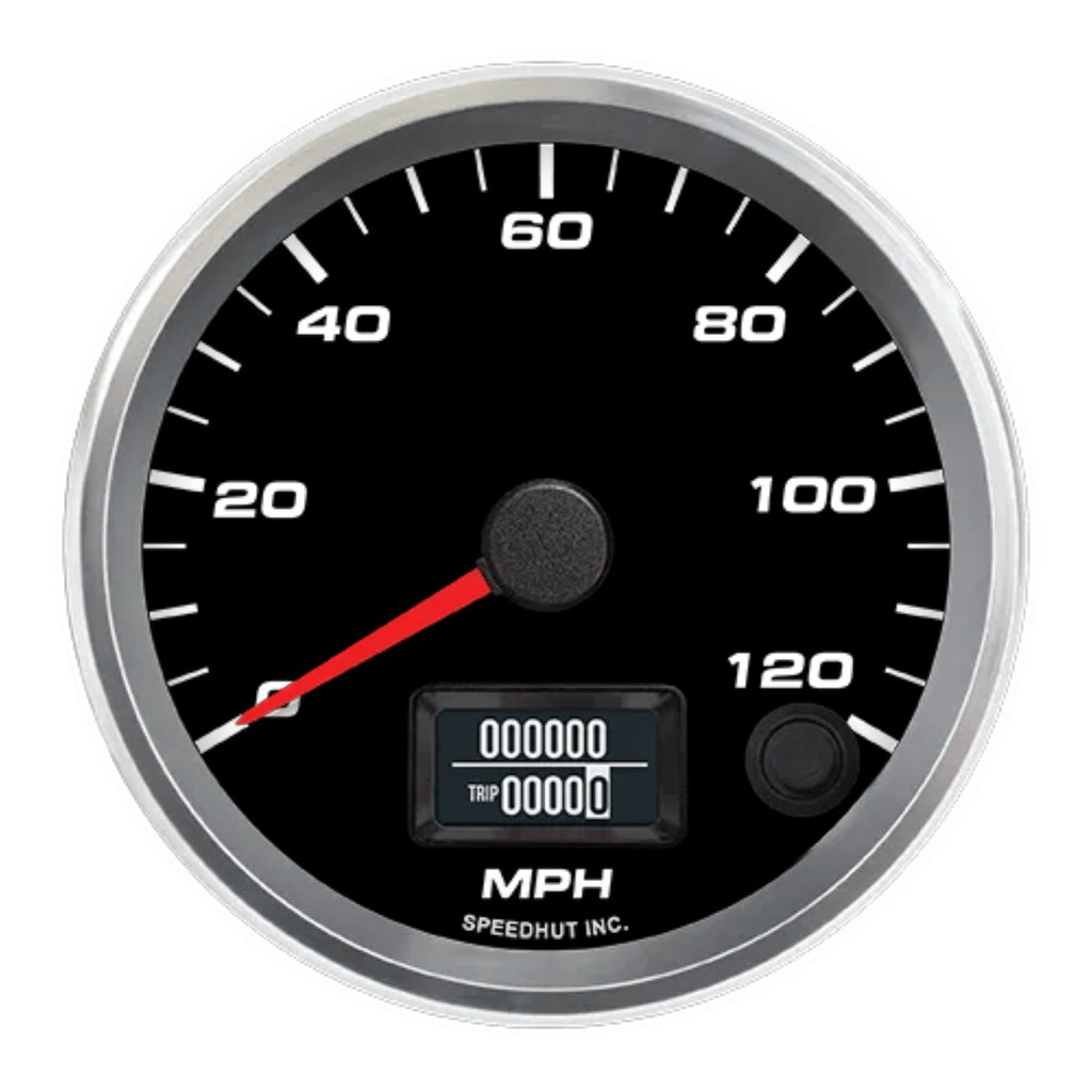 SPEEDHUT GAUGES R3-S1-REV Speedhut Gauges R3-S1-REV Revolution GPS Speedometer, 120 MPH, Electric Analog, Black Face