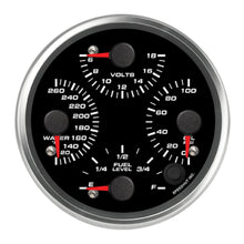Load image into Gallery viewer, SPEEDHUT GAUGES R4-QG2-REV Speedhut Gauges R4-QG2-REV Revolution Quad Analog Gauge Kit with Black Face