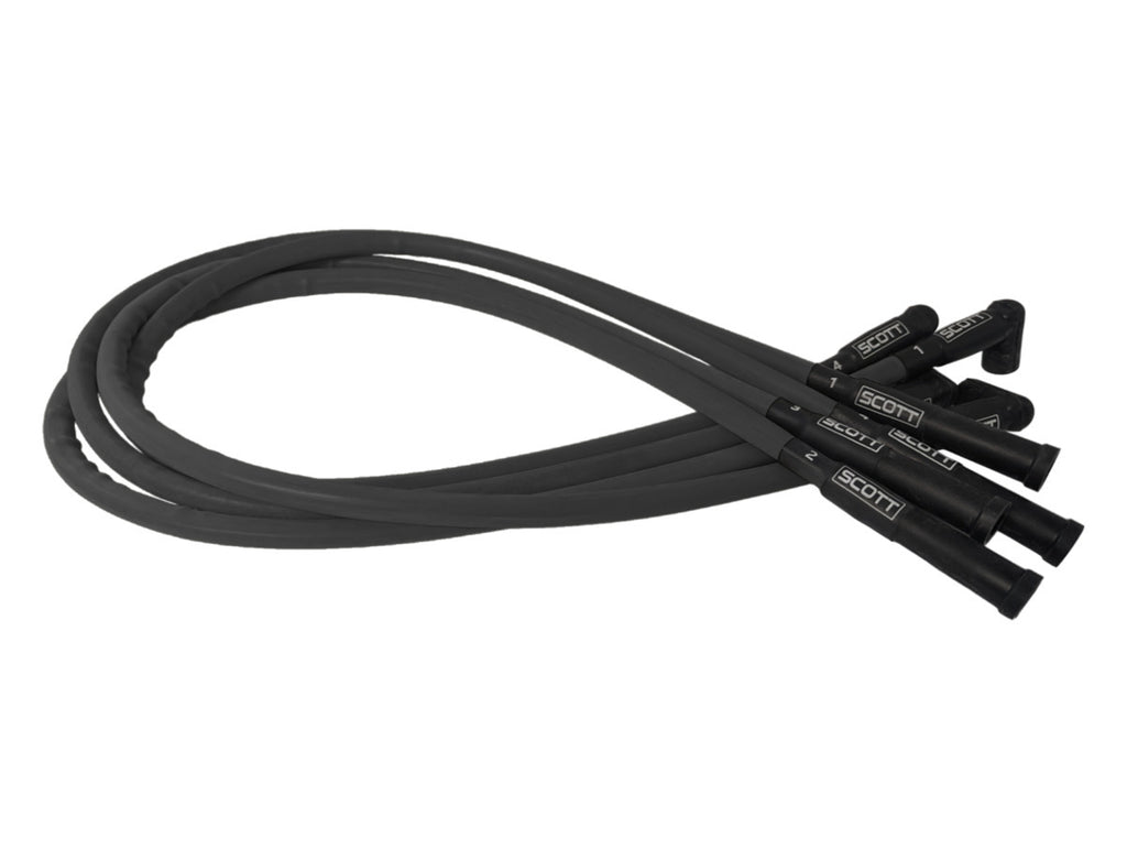 SCOTT PERFORMANCE CH-23-1 Scott Performance Ford 2.3L Spark Plug Wire Set with 90-Degree Cap and Coil Boot