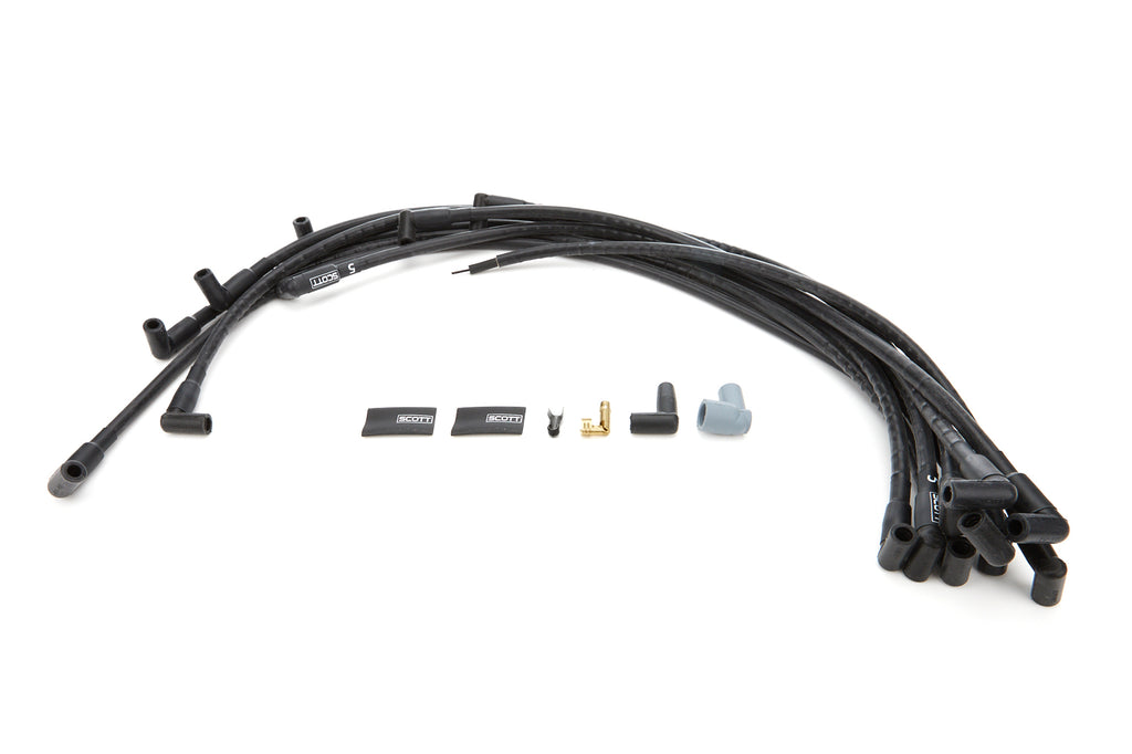 SCOTT PERFORMANCE CH-516-1 BBC Spark Plug Wire Set 90-Degree - Black