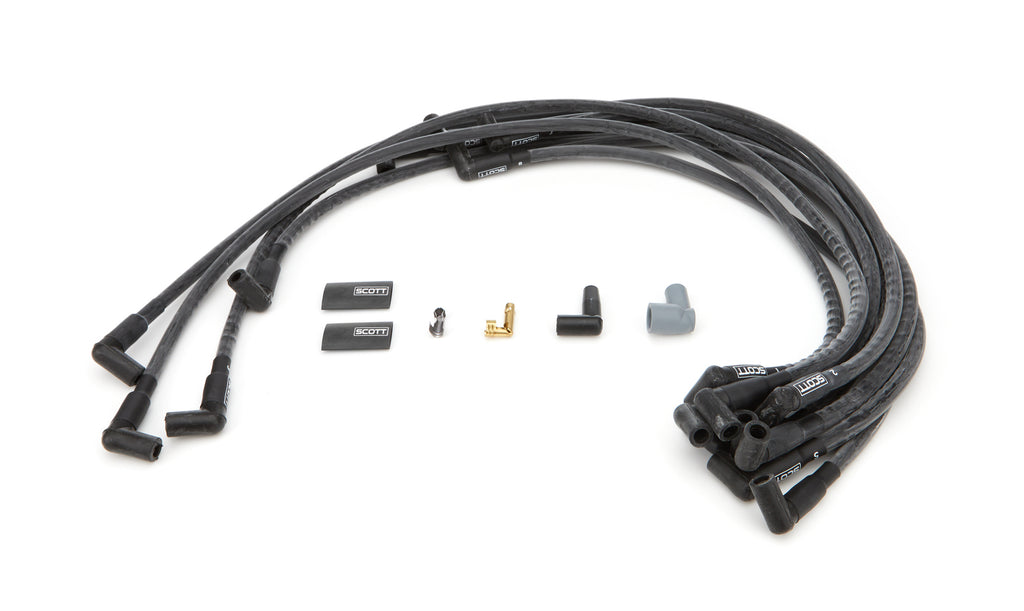 SCOTT PERFORMANCE CH-604-1 SBC Spark Plug Wire Set Black 604 Crate Engine
