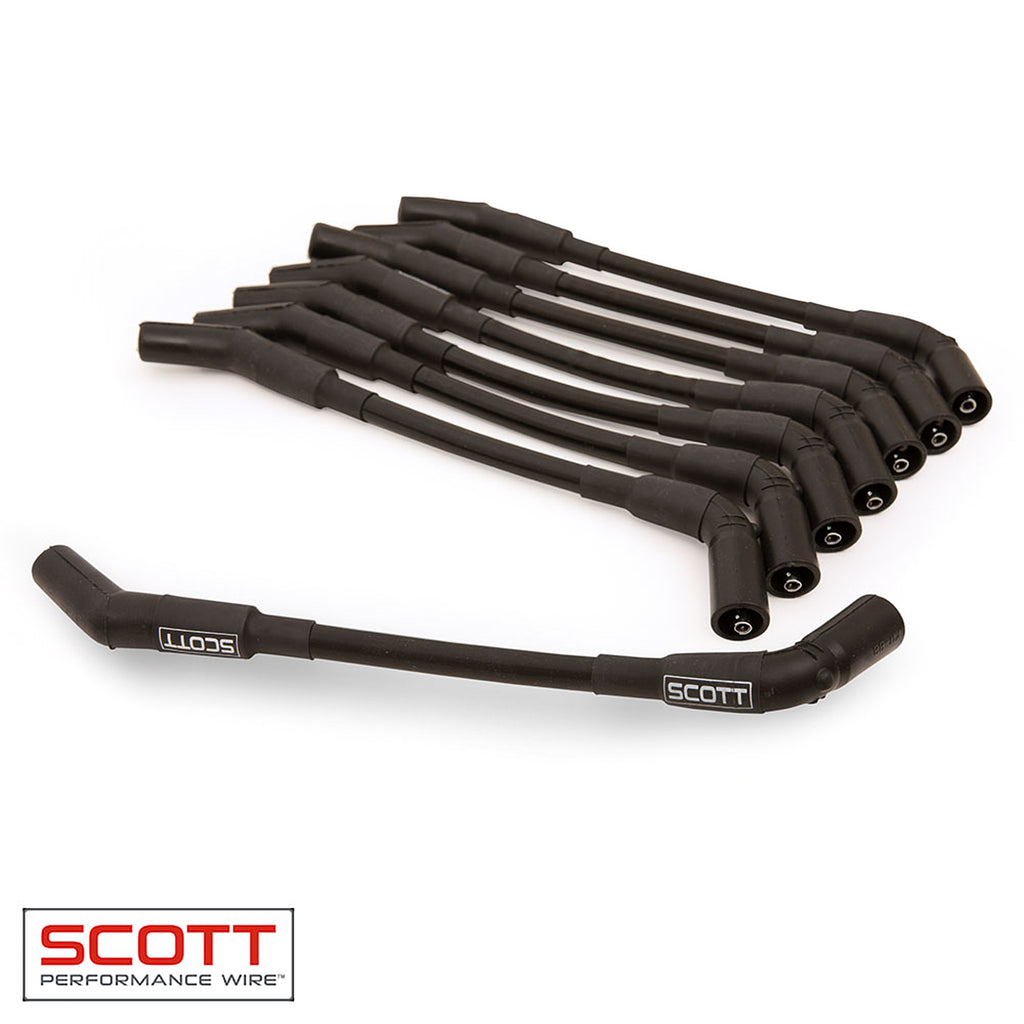 SCOTT PERFORMANCE CH-LS-S-1 GM LS Spark Plug Wire Set 45-Degree - Black