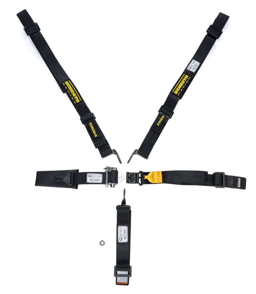 SCHROTH RACING SR68950H Harness 5pt LL Ratchet 2in No Lap Adj Black