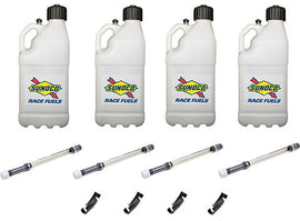 SUNOCO RACE JUGS M7500CL-MSM-BOD Sunoco Race Jugs 5 Gallon Clear Utility Jug with O-Ring Seal Cap and Filler Hose Kit