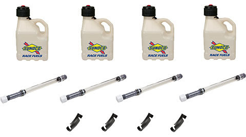 SUNOCO RACE JUGS R3100CL-MSM-BOD SUNOCO RACE JUGS 3 Gallon Clear Utility Jug with Filler Hose and Vent Cap