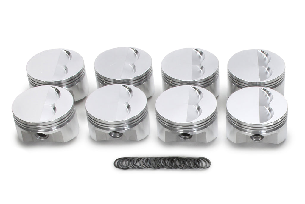 SPORTSMAN RACING PRODUCTS 138101 SBC Flat Top Piston Set 4.165 Bore -5cc