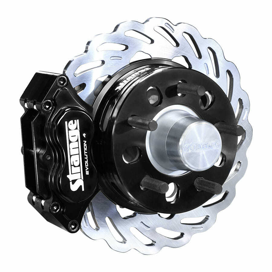 STRANGE B4122WCE STRANGE Evolution Front Brake Kit for GM G-Body 1978-1988 with 4-Piston Caliper and Slotted Iron Rotor