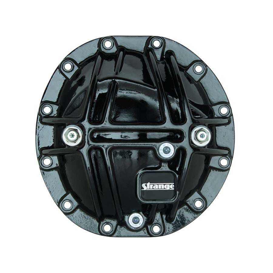STRANGE HC0112 Strange GM 12-Bolt Differential Cover with Gasket and Hardware - Black Aluminum