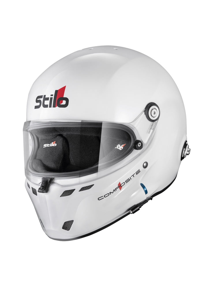 STILO AA0800AF2X570101 STILO ST6 GT Full Face Helmet - Medium White Composite, Snell SA2025, Head and Neck Restraint Ready