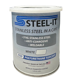 STEEL-IT FGPA1030Q STEEL-IT White Polyurethane 1 Quart Can - Stainless Steel Paint with Weldable Urethane Coating