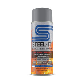 STEEL-IT FGAE5904B STEEL-IT FGAE5904B High Temp and Anti-Corrosion Stainless Steel Spray, 12 oz Aerosol