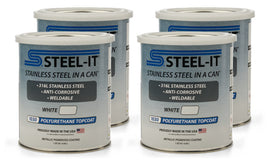 STEEL-IT CASE1030Q STEEL-IT CASE1030Q White Weldable Polyurethane Stainless Steel Paint, 6-Quart Can Case