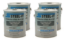 Load image into Gallery viewer, STEEL-IT CASE1051G STEEL-IT CASE1051G Light Gray Weldable Polyurethane Stainless Steel Paint, 4 x 1-Gallon Cans